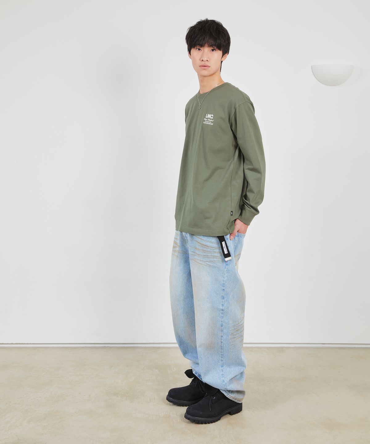 엘엠씨(LMC) FLYING PUPPY LONG SLV TEE khaki
