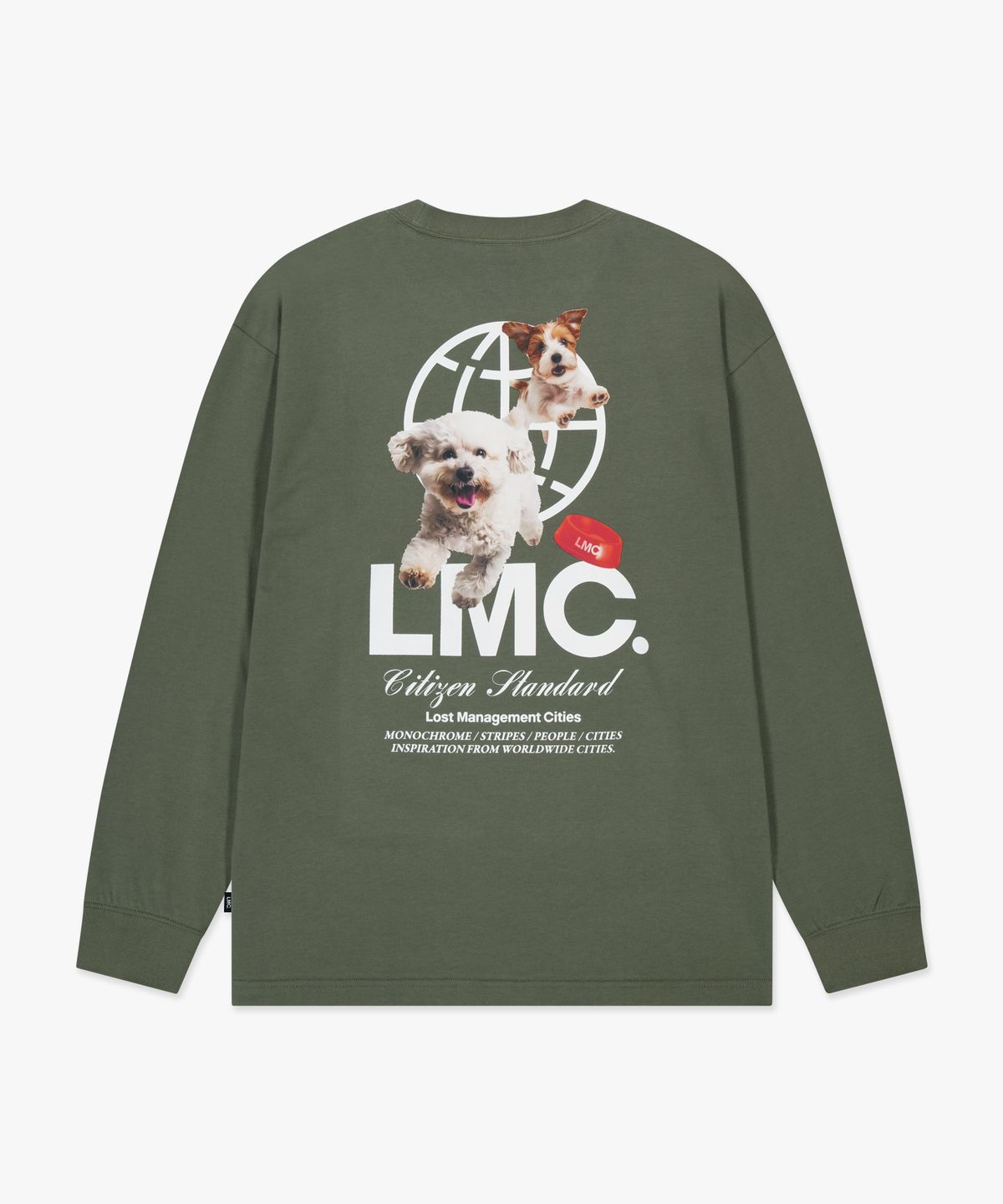 엘엠씨(LMC) FLYING PUPPY LONG SLV TEE khaki