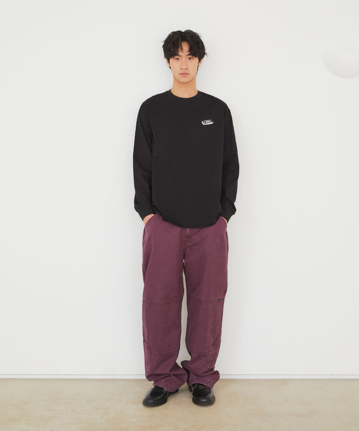 엘엠씨(LMC) UNBALANCE GLOBE LONG SLV TEE white
