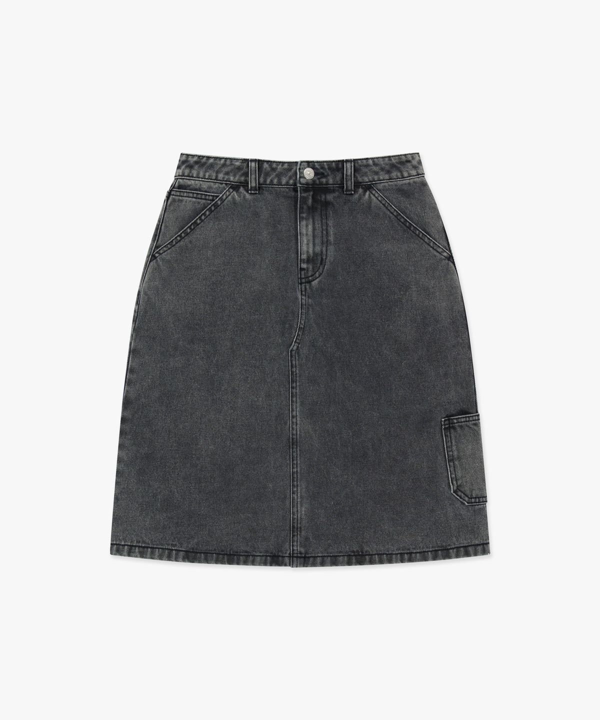 엘엠씨(LMC) WM CNTRST DENIM MIDI SKIRT gray