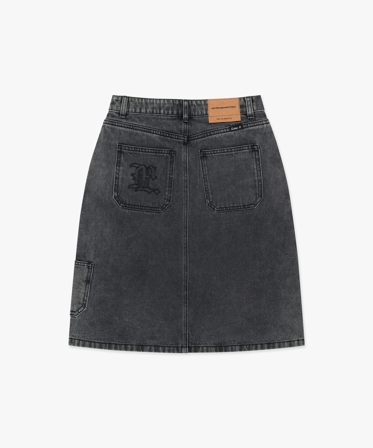 엘엠씨(LMC) WM CNTRST DENIM MIDI SKIRT gray