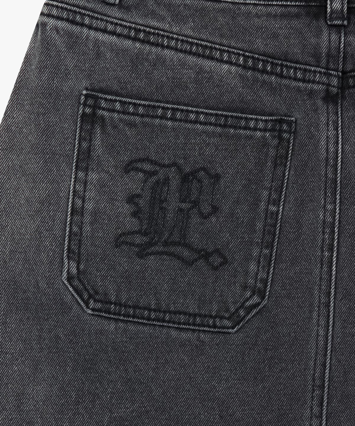 엘엠씨(LMC) WM CNTRST DENIM MIDI SKIRT gray