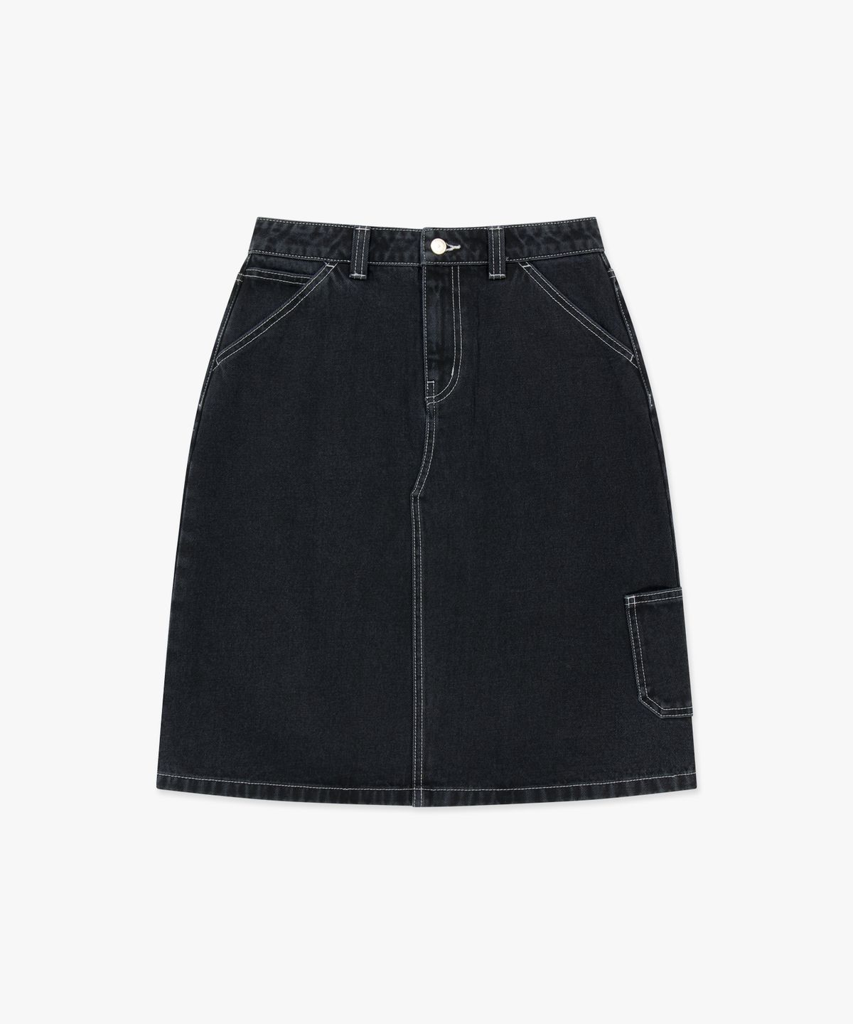 엘엠씨(LMC) WM CNTRST DENIM MIDI SKIRT black