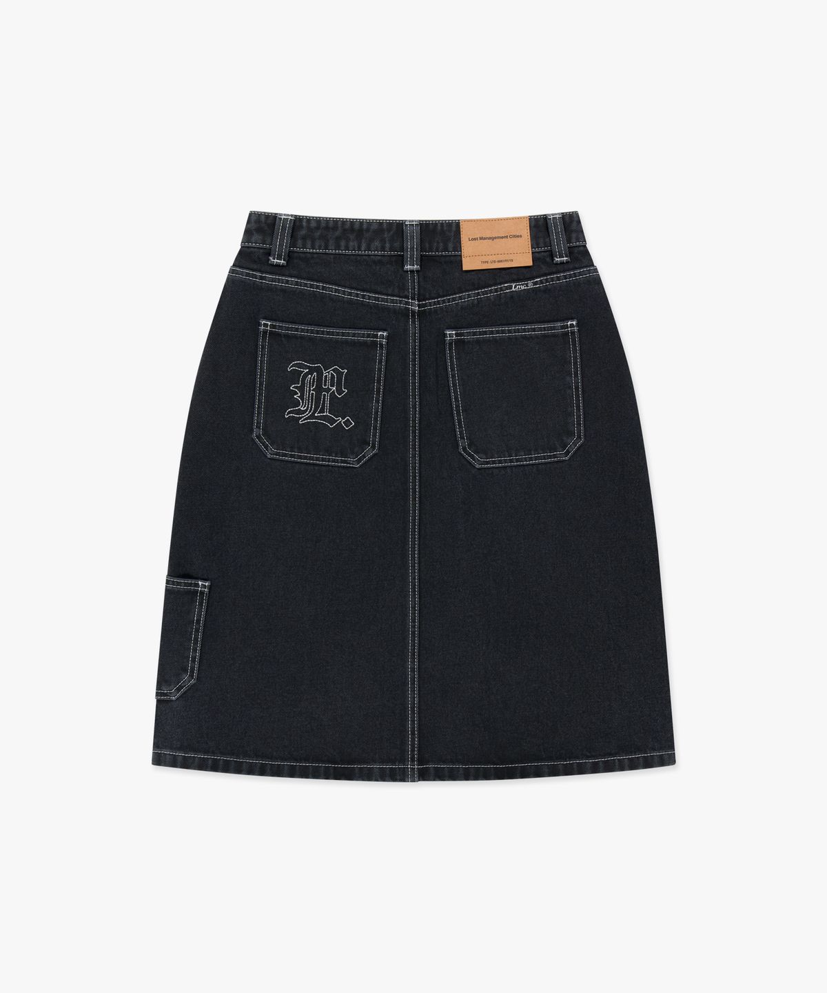 엘엠씨(LMC) WM CNTRST DENIM MIDI SKIRT black