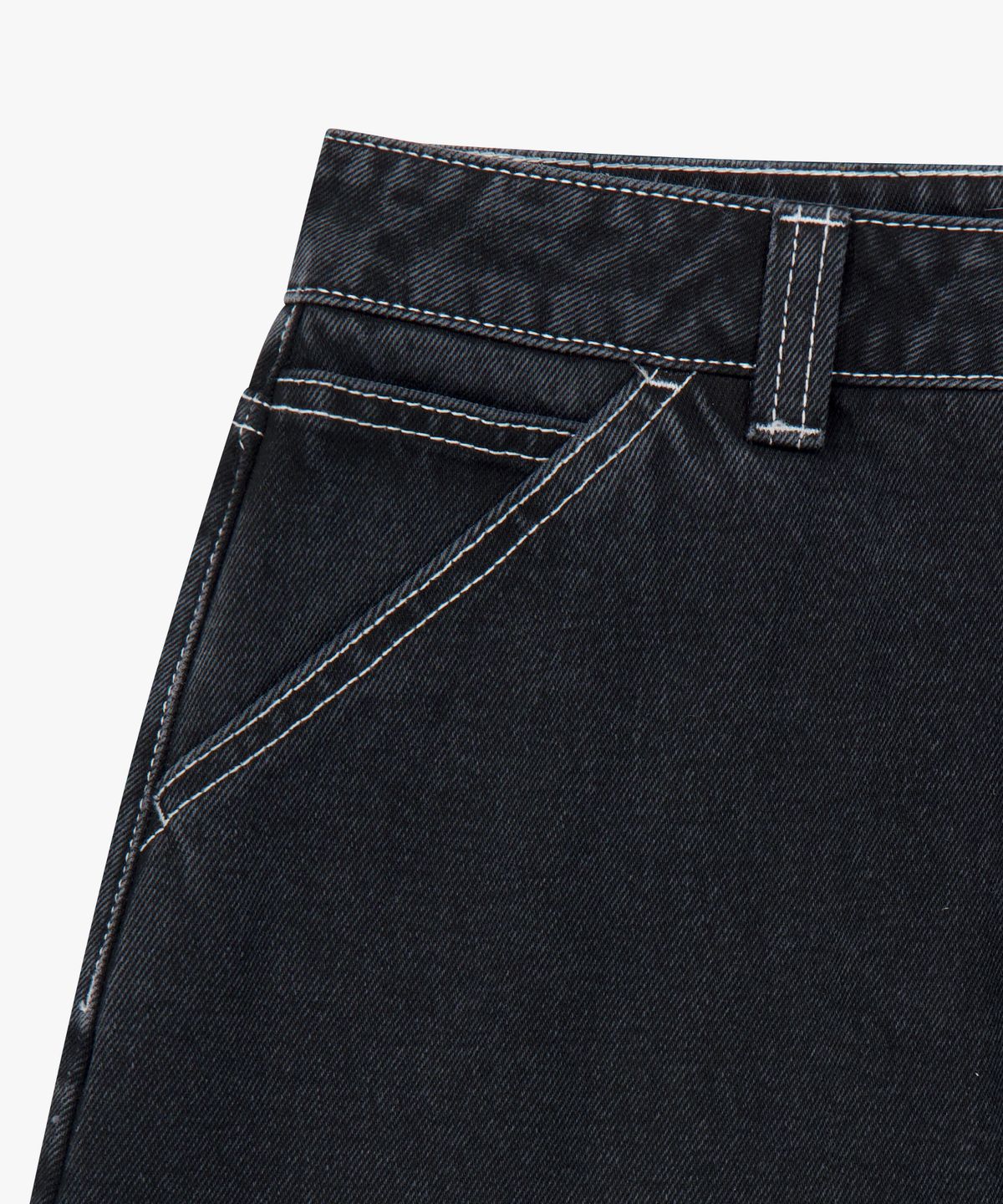 엘엠씨(LMC) WM CNTRST DENIM MIDI SKIRT black