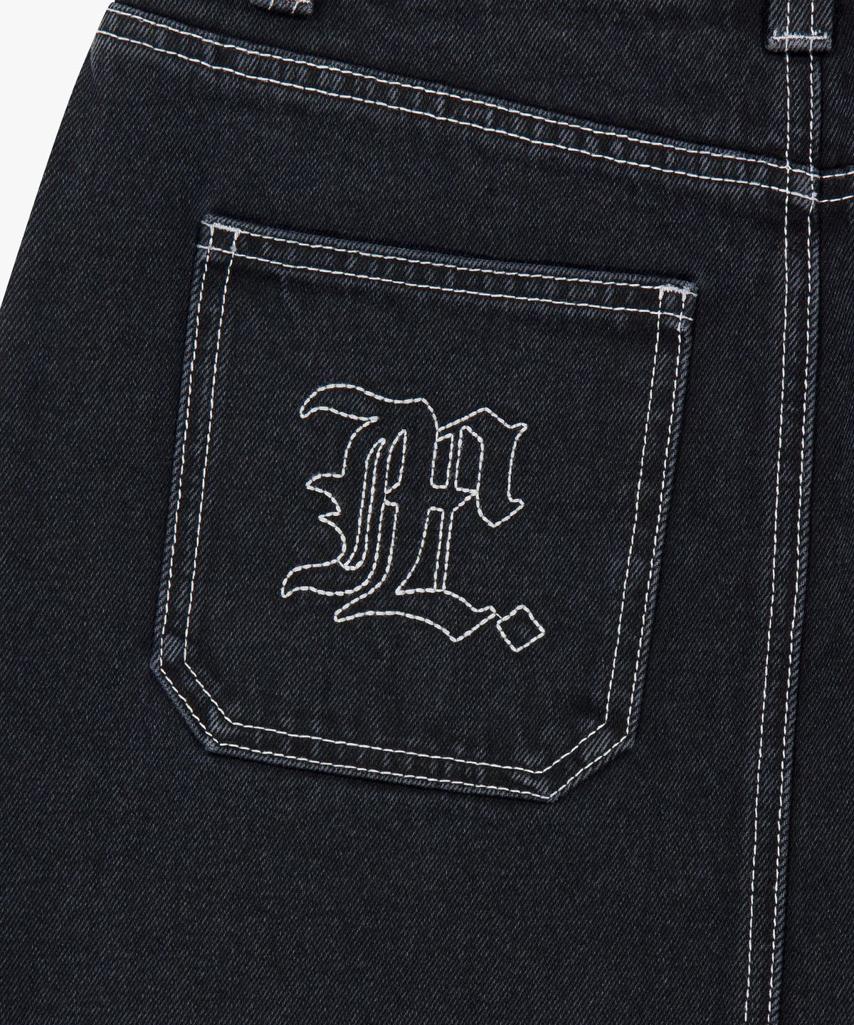 엘엠씨(LMC) WM CNTRST DENIM MIDI SKIRT black