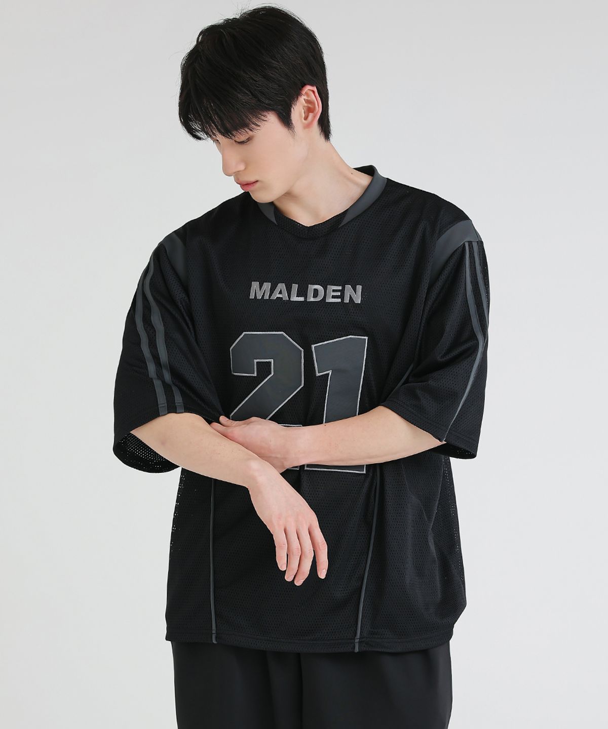 몰든(MALDEN) 메시 럭비 오버핏 티셔츠