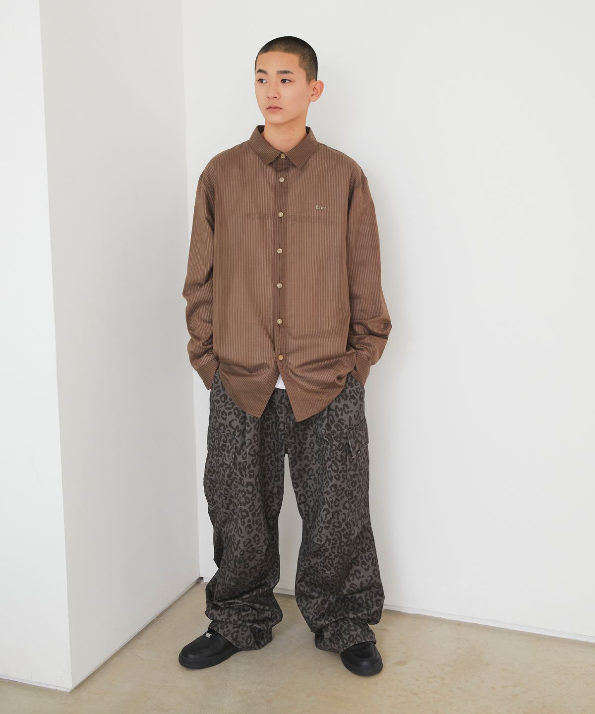 엘엠씨(LMC) NEW CLASSIC SHEER SHIRT brown