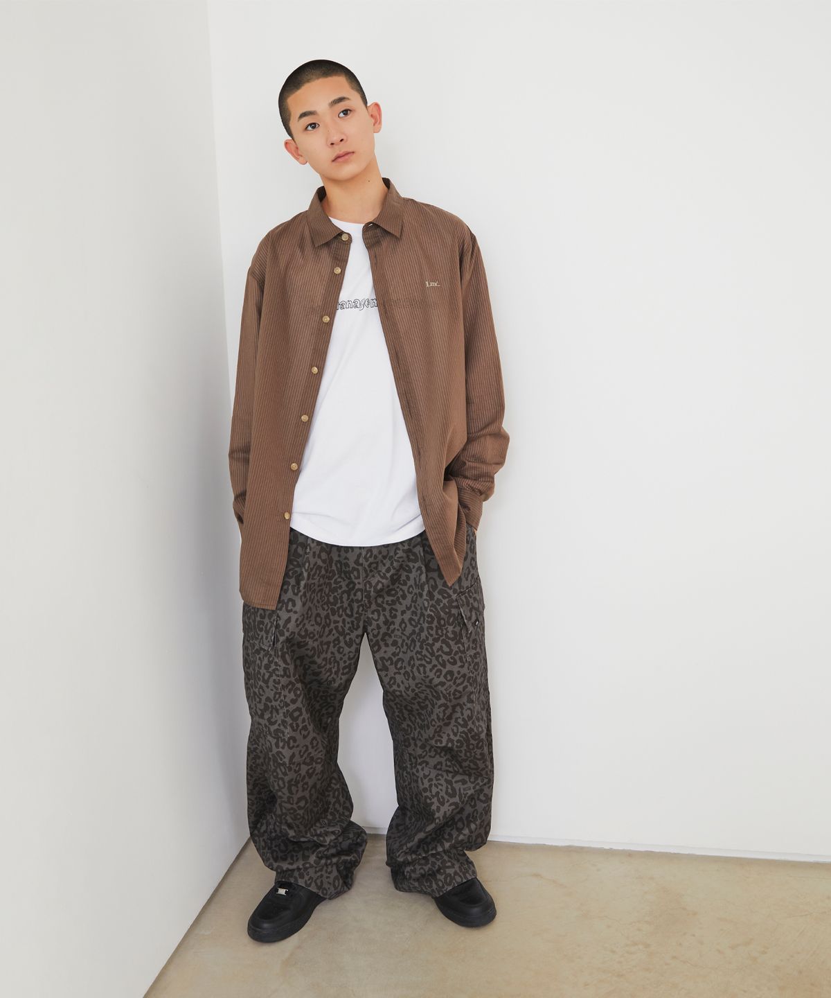 엘엠씨(LMC) NEW CLASSIC SHEER SHIRT brown