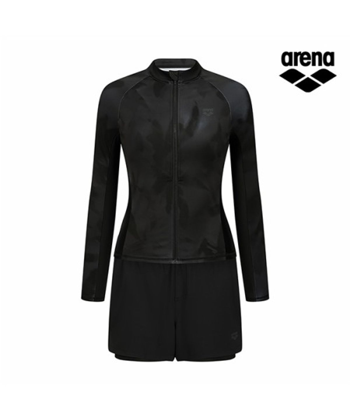 아레나(ARENA) 잉크베일 레귤러핏 래쉬가드 세트 A6BL1PS08BLK