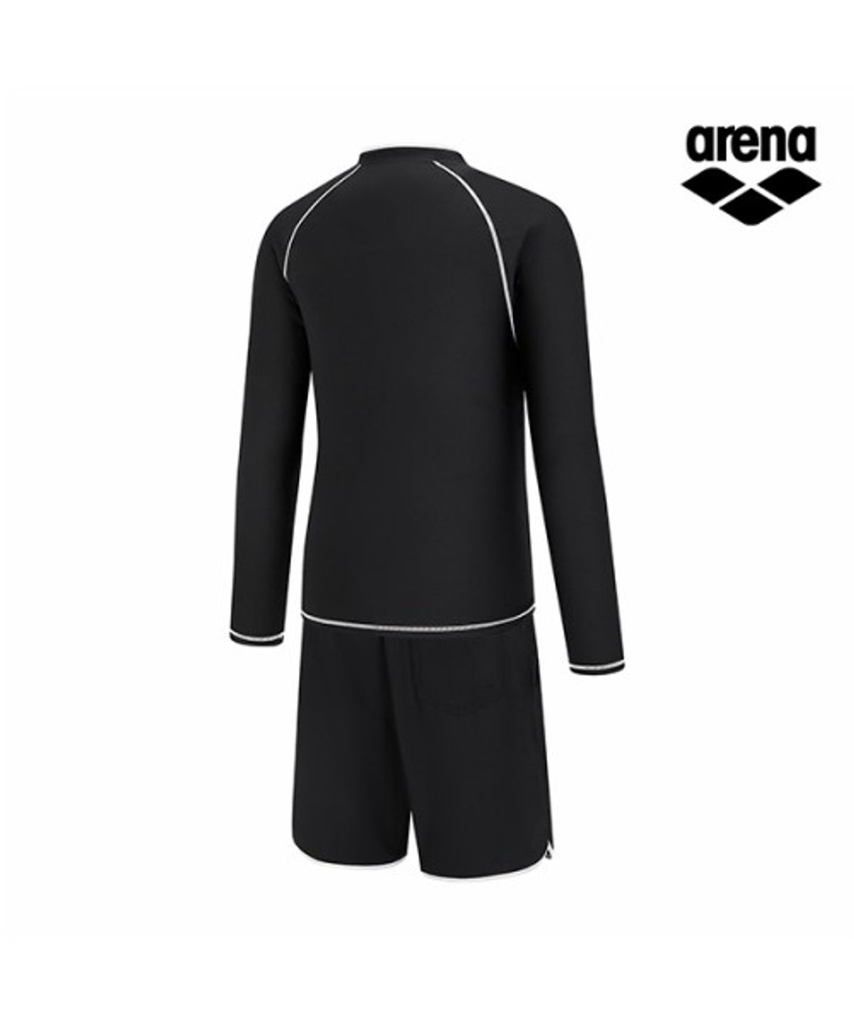 아레나(ARENA) 웨이비 레귤러핏 집업 래쉬가드 세트 A6BM1PC01BLK