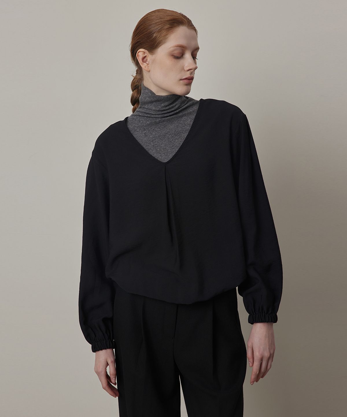 퀸스래빗(Q'SRB) Wool One Tuck Boy-fit Slacks Trousers_Pants