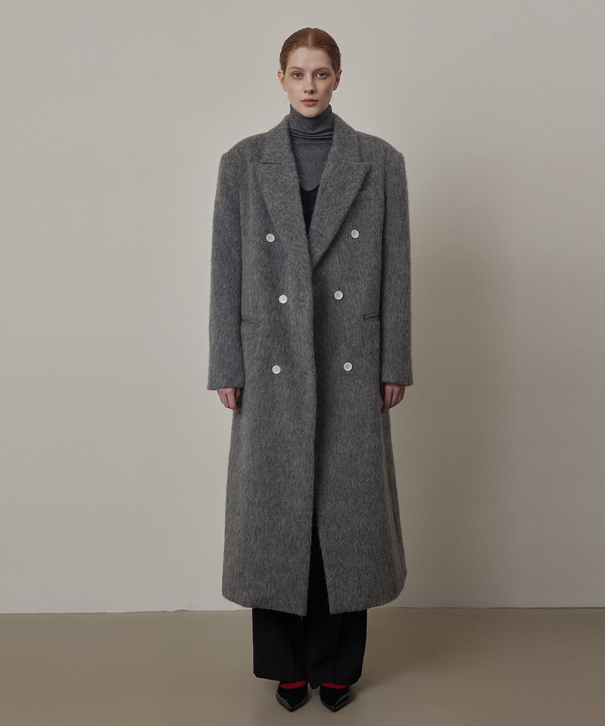 퀸스래빗(Q'SRB) Wool One Tuck Boy-fit Slacks Trousers_Pants