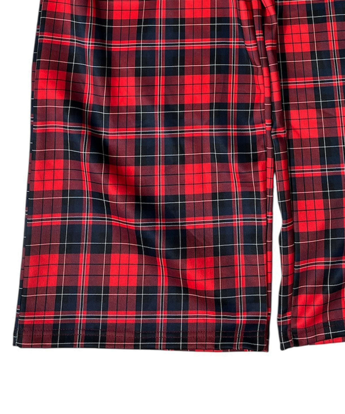 스케이터락(SK8ER ROCK) Punk Cross Check Wide Pants ((red))