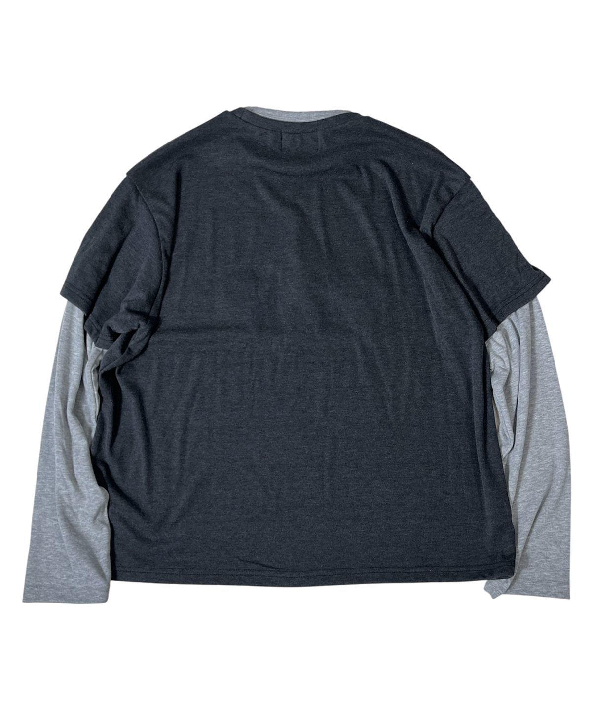 스케이터락(SK8ER ROCK) Cross Soft Layered T-Shirt ((charcoal*gray))