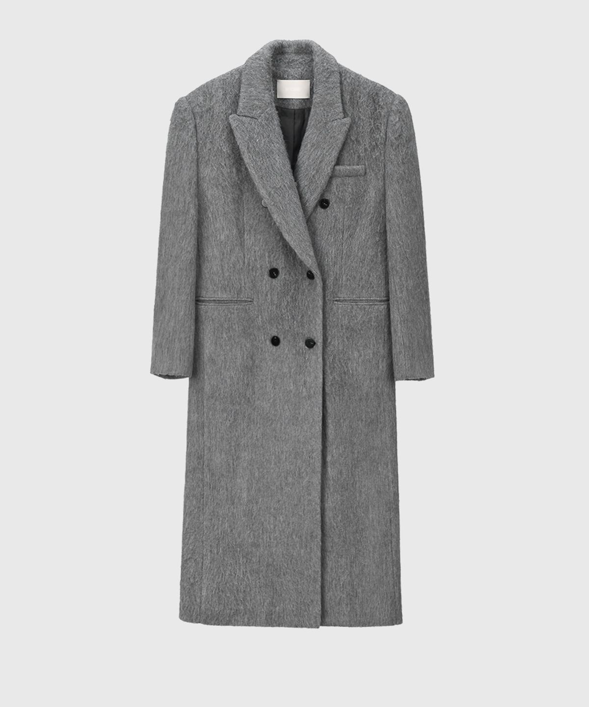 퀸스래빗(Q'SRB) Hairy Double Breasted Long Coat
