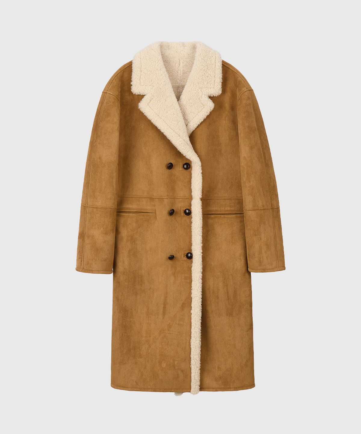 퀸스래빗(Q'SRB) Ember Suede Shearling Long Coat