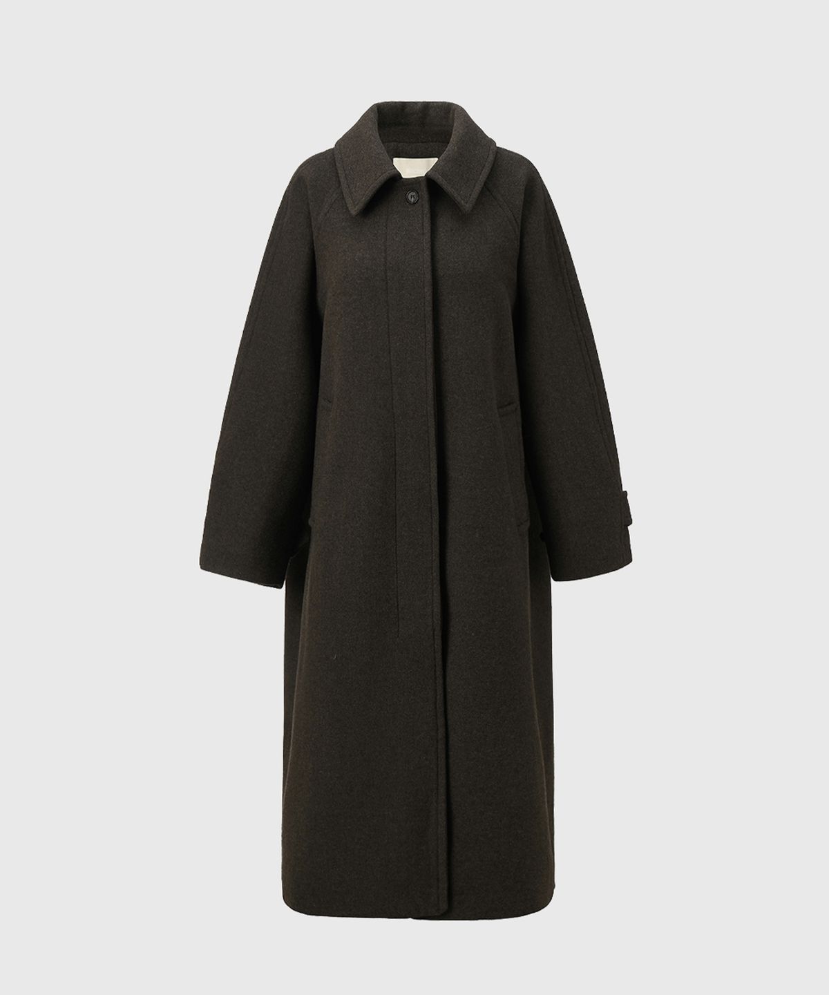퀸스래빗(Q'SRB) Touve Wool Cashmere Blend Balmacan Coat