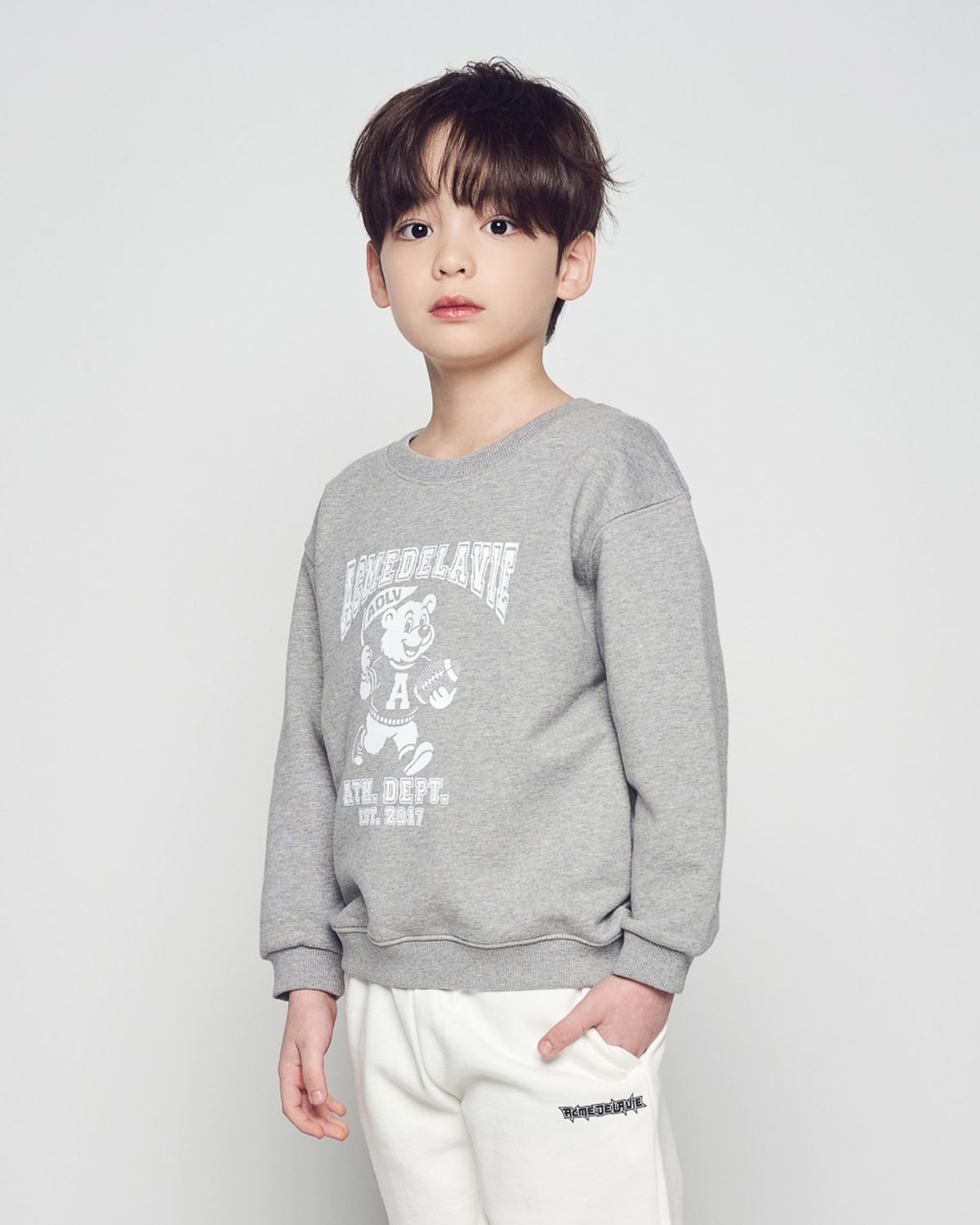 아크메드라비 키즈(acmedelaviekids) KIDS FOOTBALL AC BEAR SWEATSHIRT (2 COLOR)