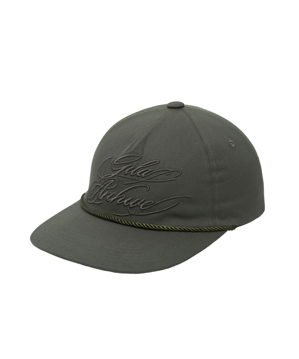 길라아카이브(GILAARCHIVE) SCRIPT LETTERING TRUCKER CAP_KHAKI