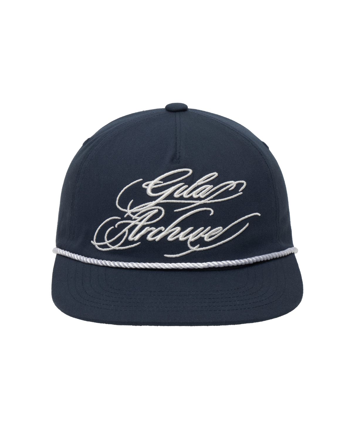 길라아카이브(GILAARCHIVE) SCRIPT LETTERING TRUCKER CAP_NAVY