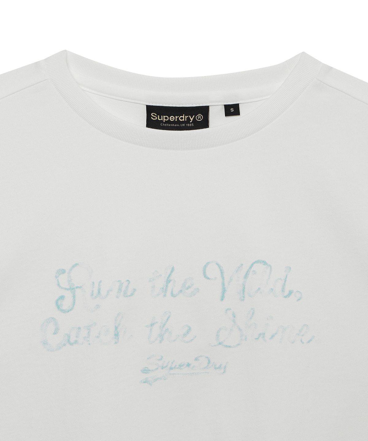 슈퍼드라이(SUPERDRY) 우먼스 슬로건 로고 티셔츠 화이트 SDFISCQ02WHT