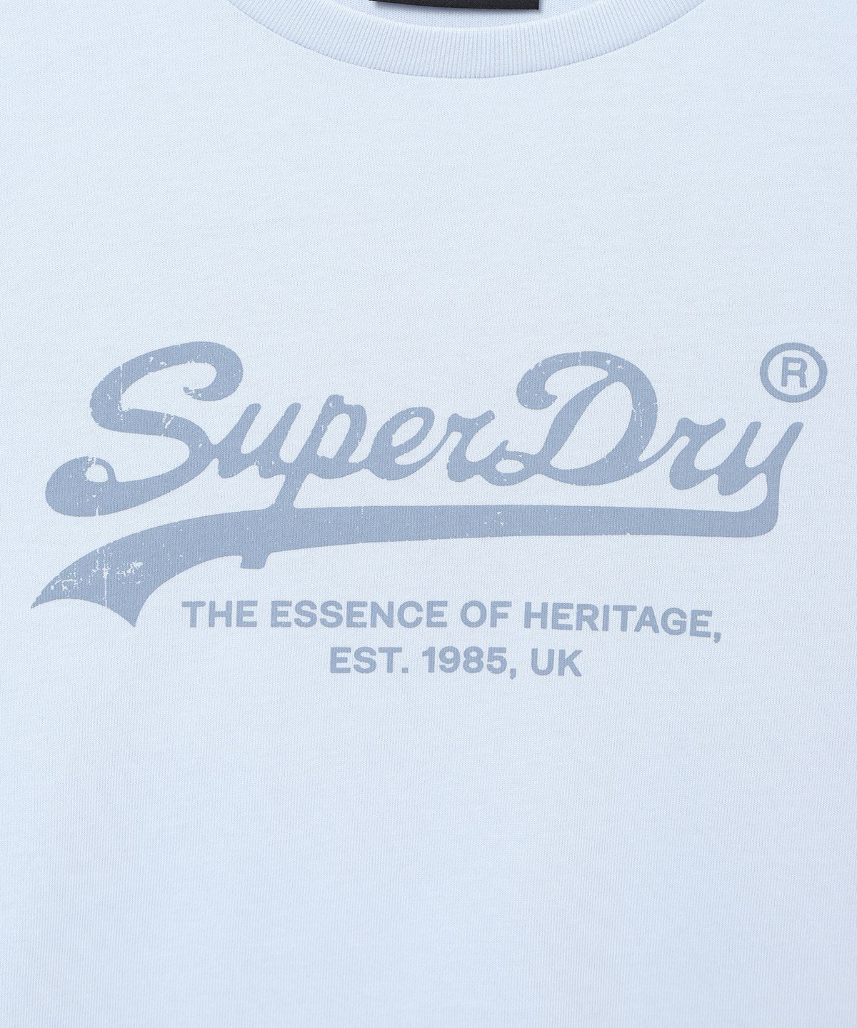 슈퍼드라이(SUPERDRY) 우먼스 에센셜 로고 티셔츠 스카이블루 SDFISCQ01SBL