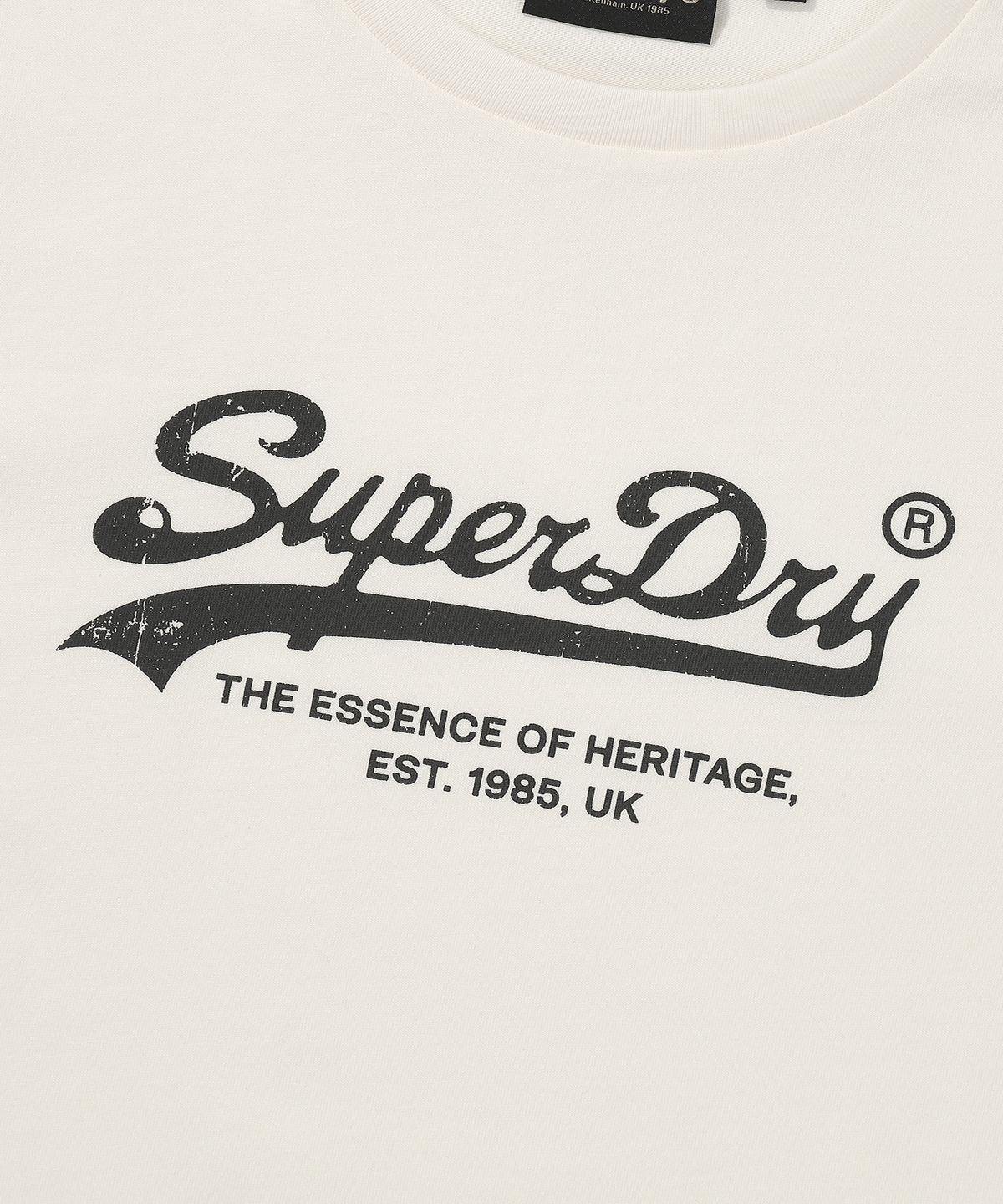 슈퍼드라이(SUPERDRY) 우먼스 에센셜 로고 티셔츠 크림 SDFISCQ01CRM