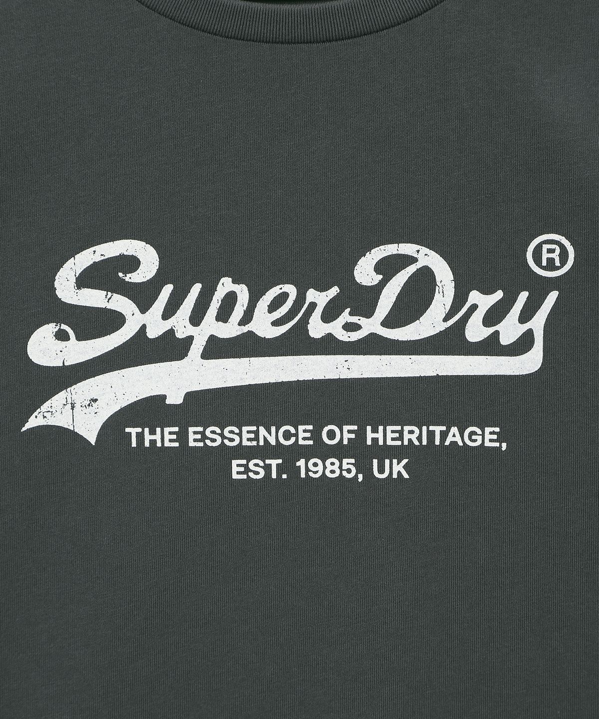 슈퍼드라이(SUPERDRY) 우먼스 에센셜 로고 티셔츠 차콜 SDFISCQ01CHL