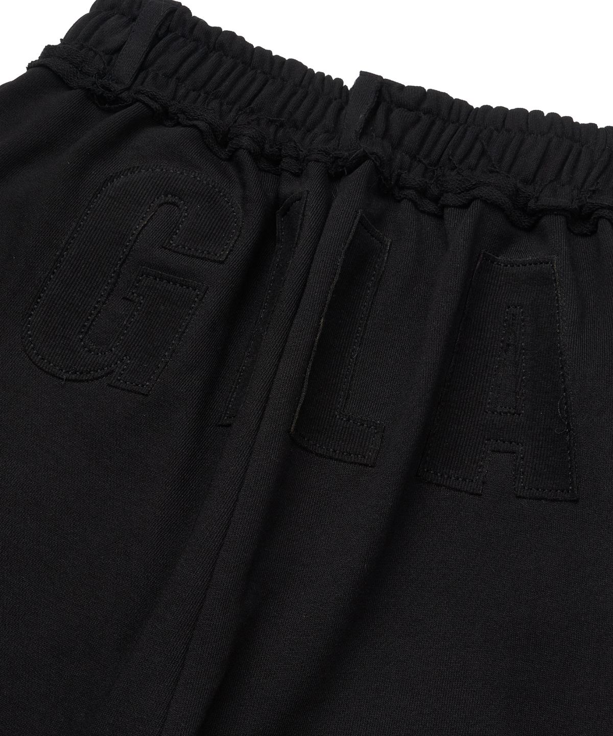 길라아카이브(GILAARCHIVE) STITCHED BOLD LOGO SWEAT PANTS_BLACK