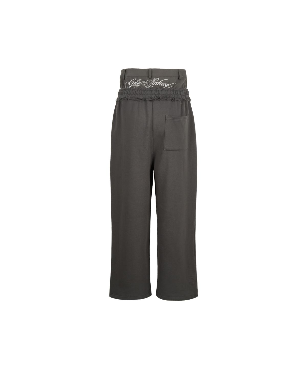 길라아카이브(GILAARCHIVE) LAYERED WAIST SWEAT PANTS_CHARCOAL