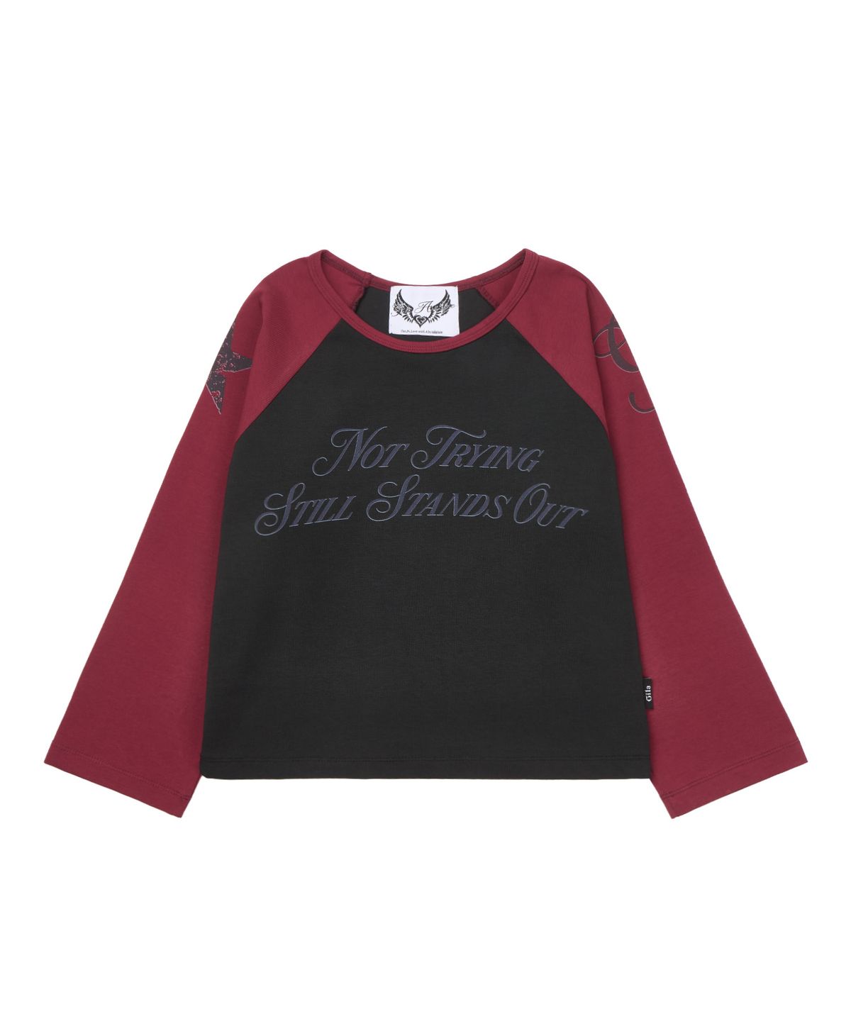 길라아카이브(GILAARCHIVE) TWO TONE RAGLAN LONG SLEEVE_BLACK