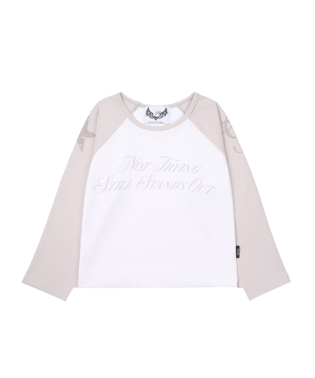 길라아카이브(GILAARCHIVE) TWO TONE RAGLAN LONG SLEEVE_IVORY