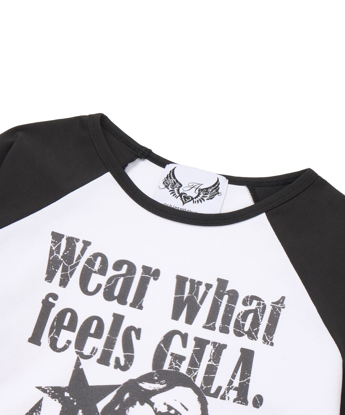 길라아카이브(GILAARCHIVE) GRAPHIC RAGLAN LONG SLEEVE_BLACK
