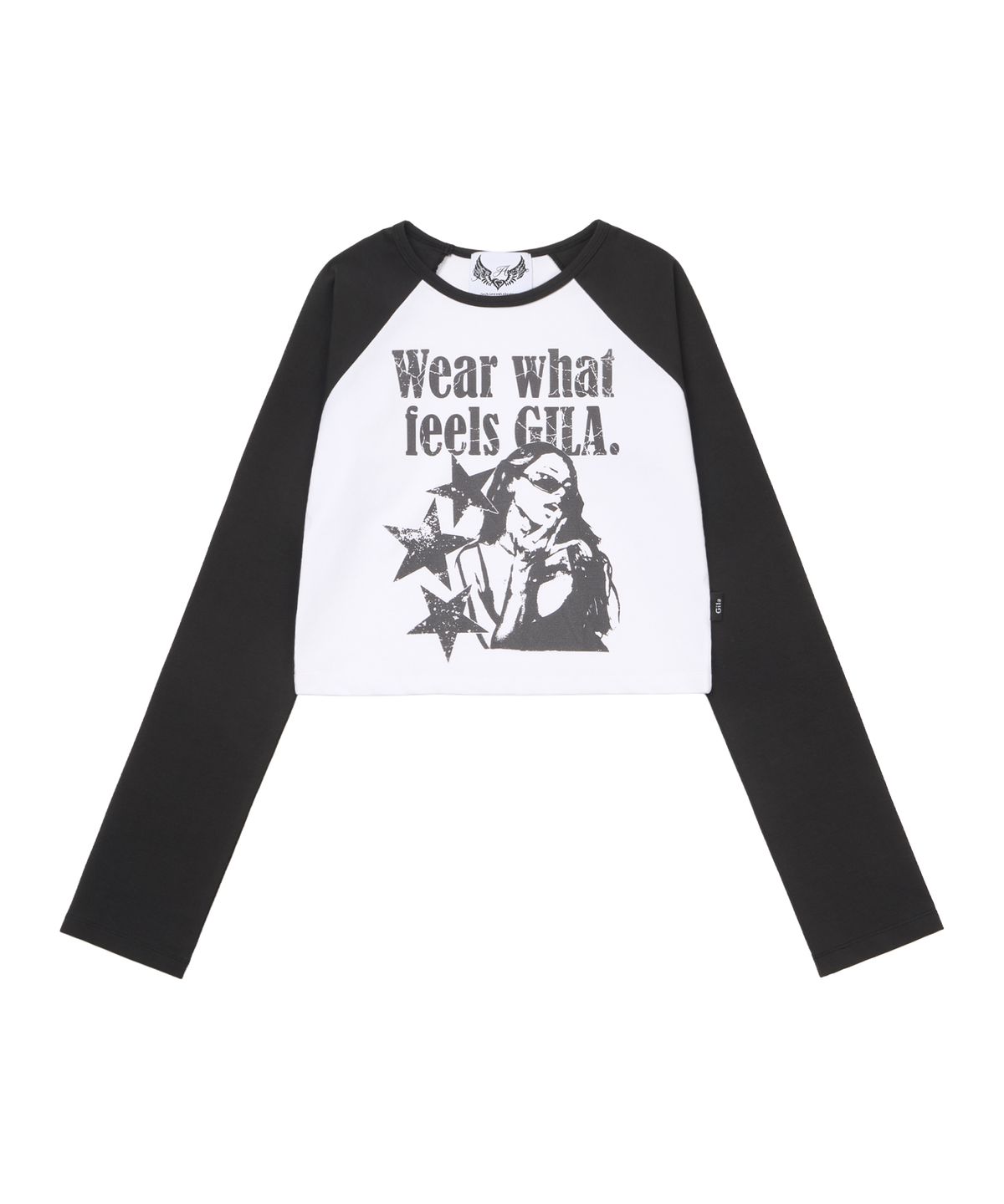 길라아카이브(GILAARCHIVE) GRAPHIC RAGLAN LONG SLEEVE_BLACK