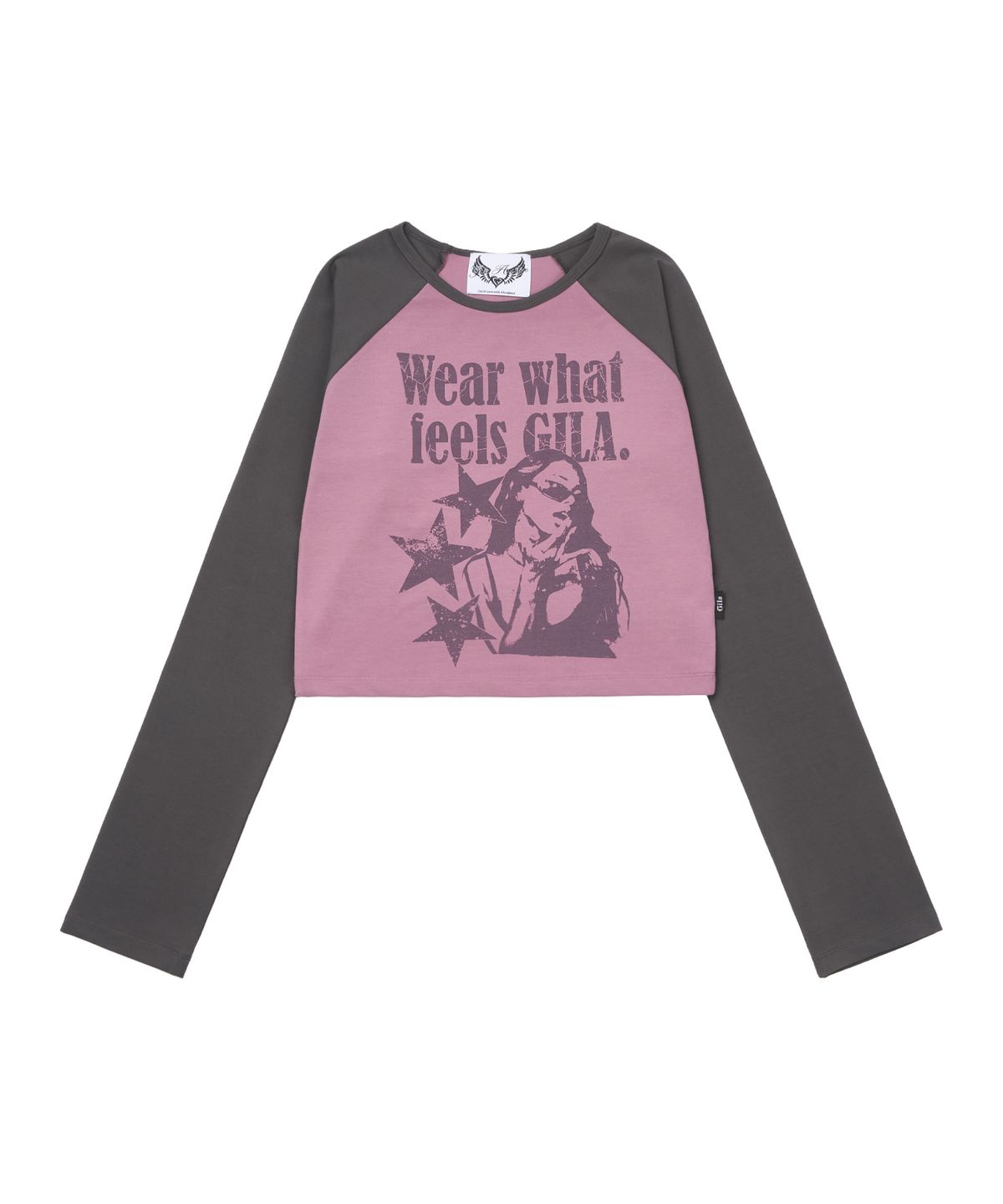 길라아카이브(GILAARCHIVE) GRAPHIC RAGLAN LONG SLEEVE_PURPLE