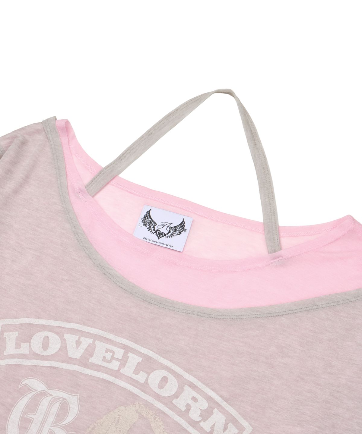길라아카이브(GILAARCHIVE) LAYERED GRAPHIC SHEER LONG SLEEVE_PINK