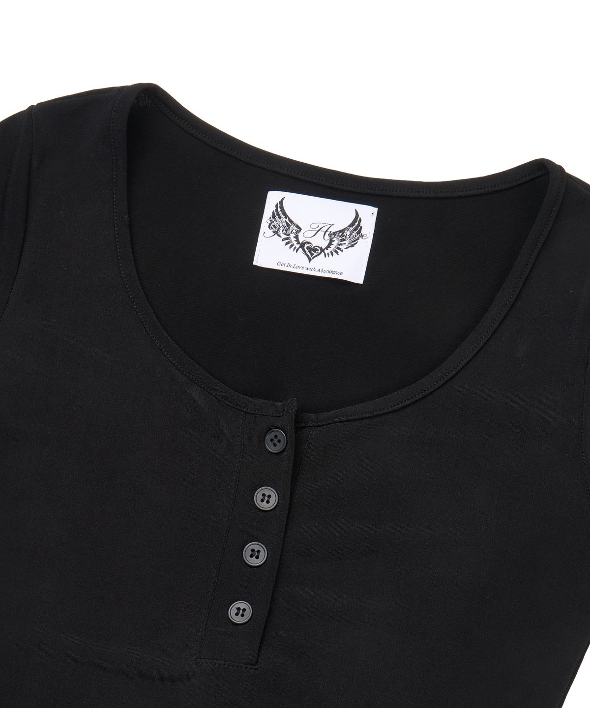 길라아카이브(GILAARCHIVE) SIDE SCRIPT LOGO BODY SUIT_BLACK