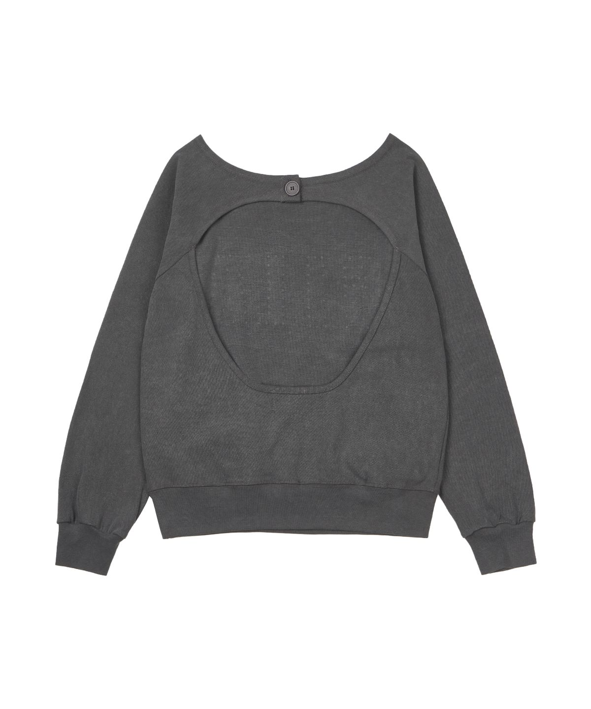 길라아카이브(GILAARCHIVE) BOLD LOGO BACKLESS SWEAT SHIRTS_CHARCOAL