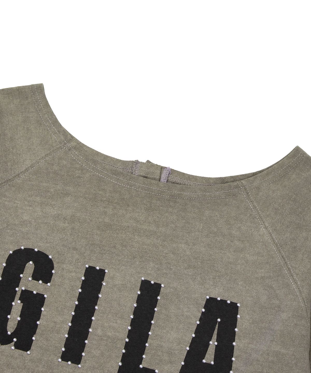 길라아카이브(GILAARCHIVE) BOLD LOGO BACKLESS SWEAT SHIRTS_BEIGE
