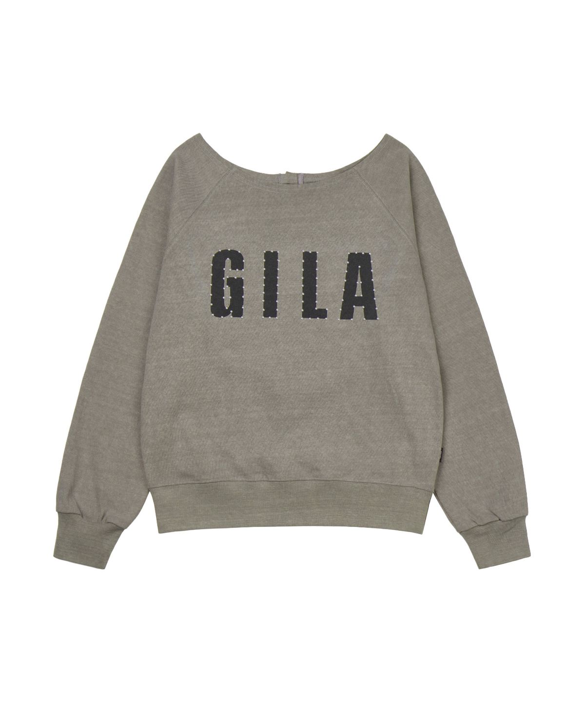 길라아카이브(GILAARCHIVE) BOLD LOGO BACKLESS SWEAT SHIRTS_BEIGE