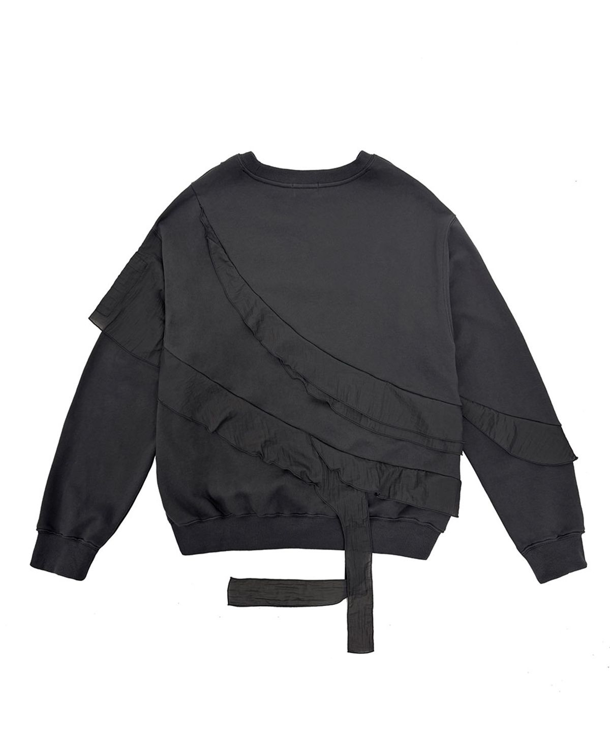 디프런티스(DIFFERENTIS) Sheer Ruffled Sweatshirt (CH)
