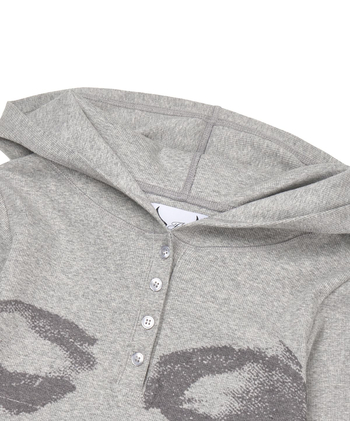 길라아카이브(GILAARCHIVE) 5-BUTTON GRAPHIC THIN HOODED_GREY