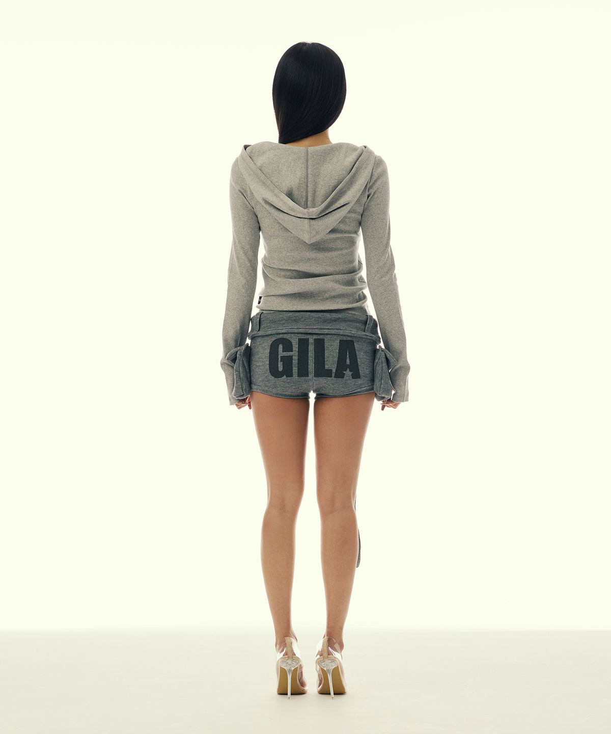 길라아카이브(GILAARCHIVE) 5-BUTTON GRAPHIC THIN HOODED_GREY