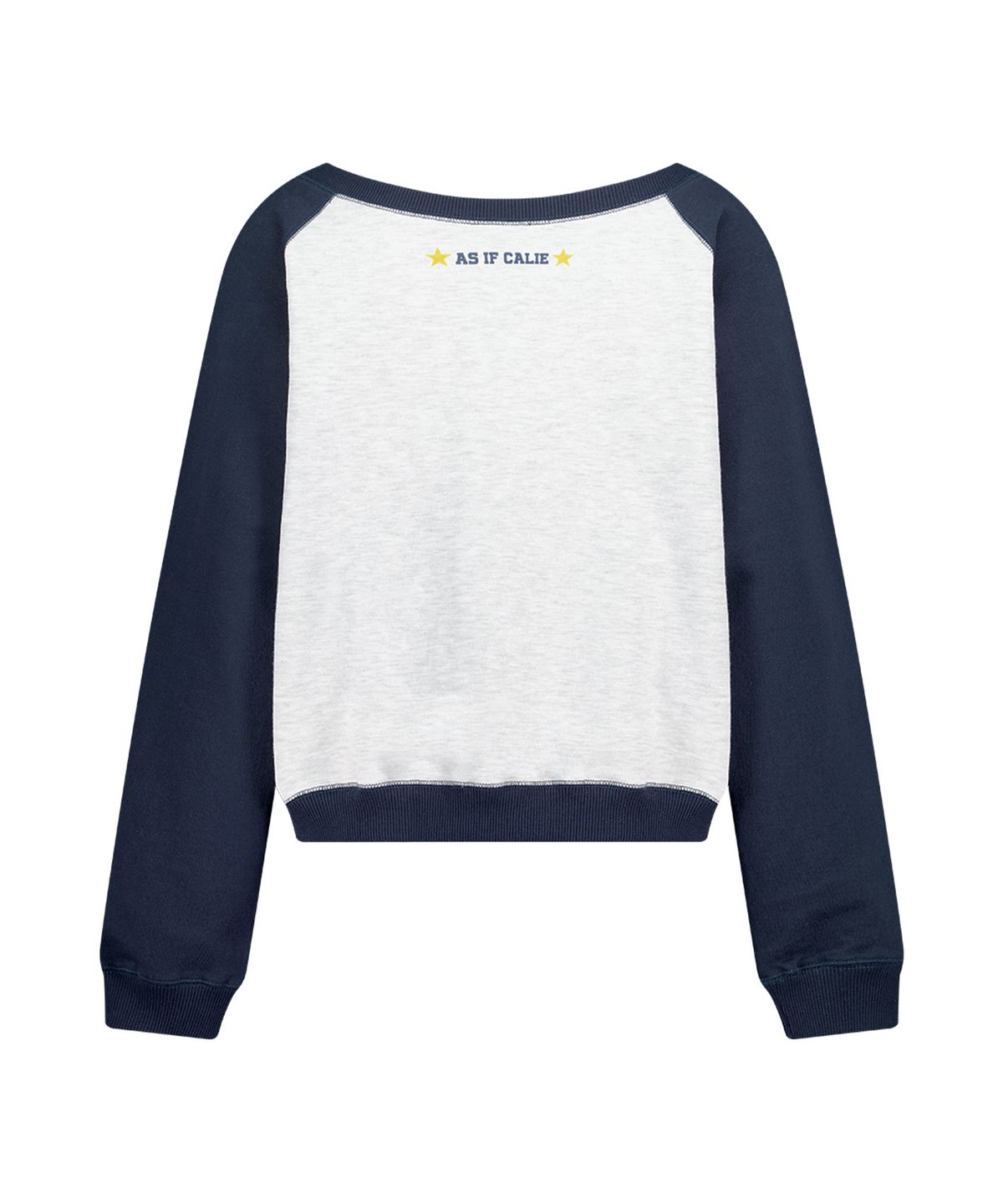 에즈이프 캘리(ASIF CALIE) ONE SHOULDER RAGLAN SWEATSHIRT WHITEMELANGE
