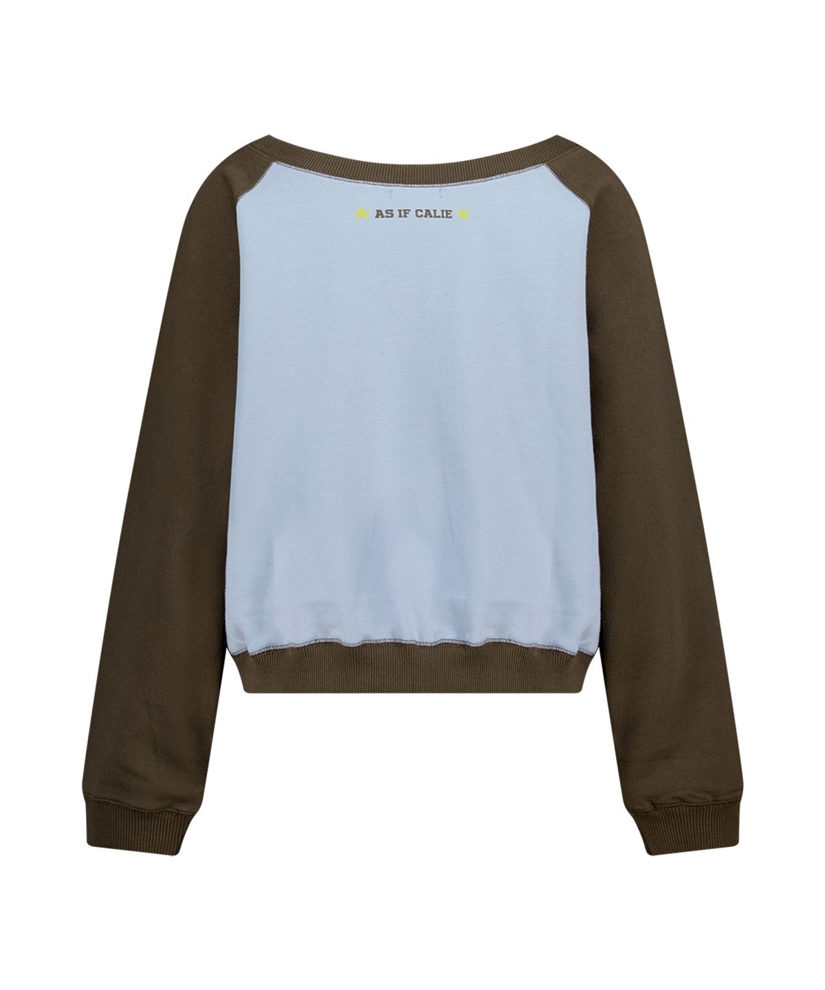 에즈이프 캘리(ASIF CALIE) ONE SHOULDER RAGLAN SWEATSHIRT SKYBLUE