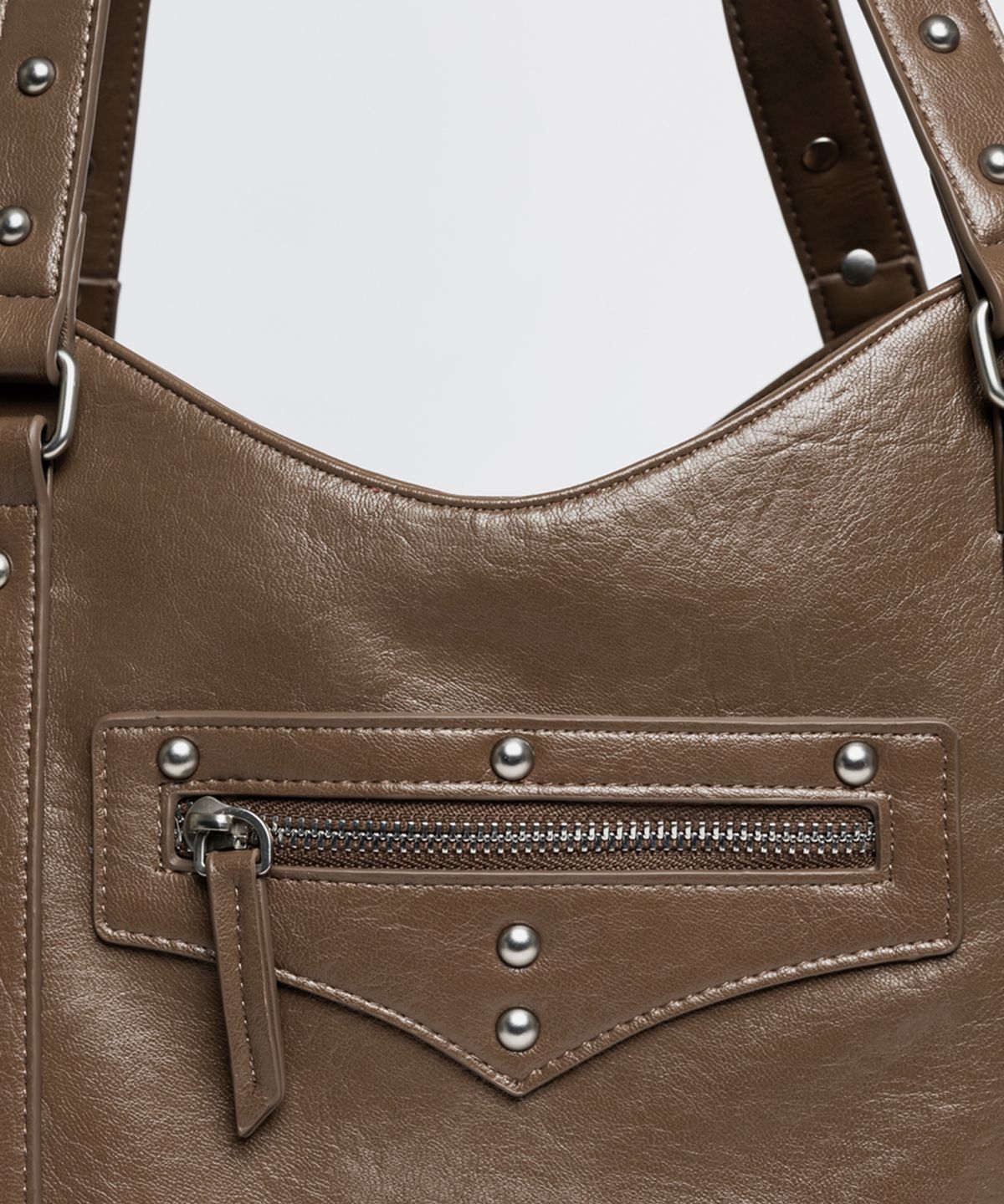레이몬트(RAIMENT) Stud Band Big Bag_Mud Brown