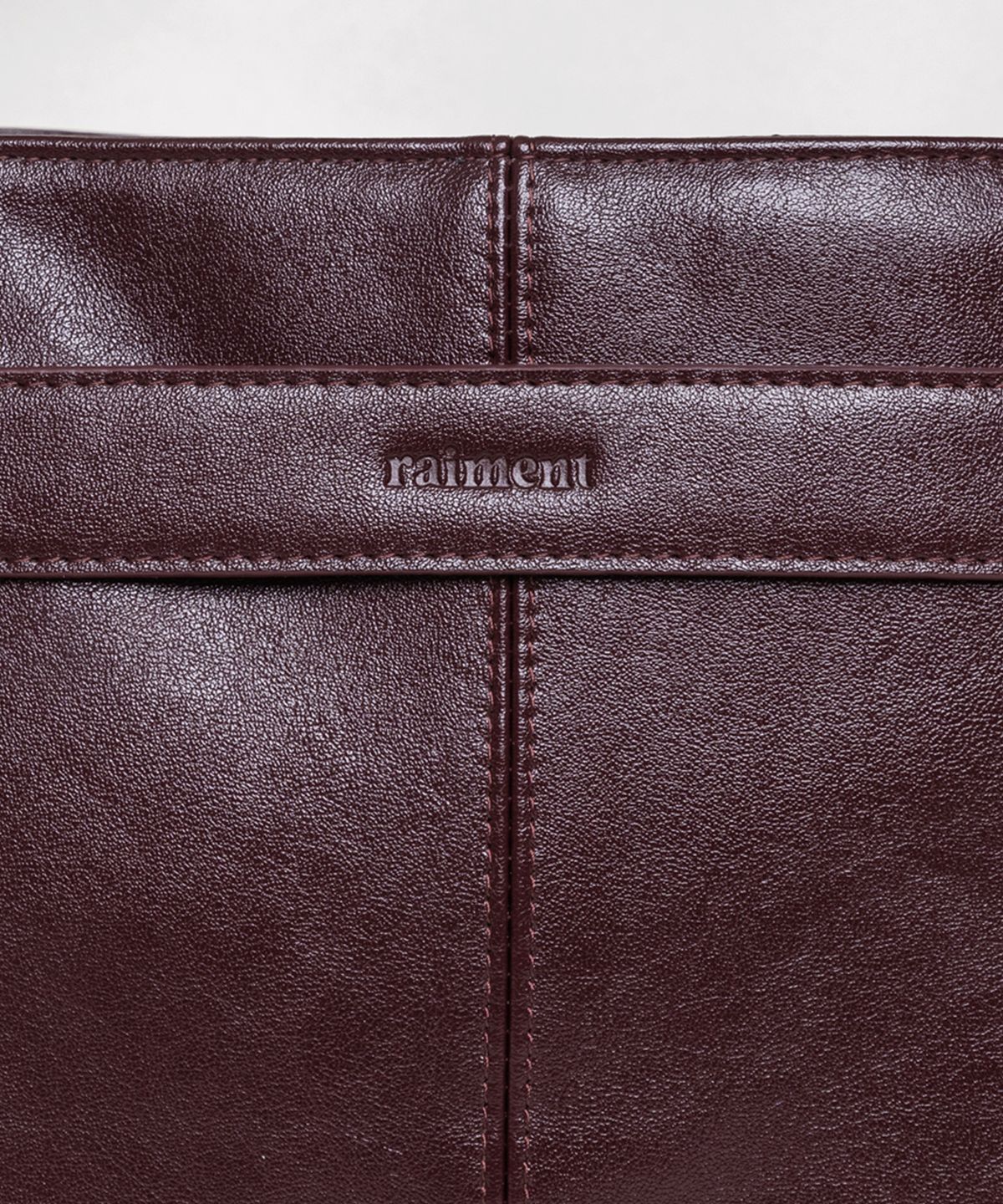 레이몬트(RAIMENT) Stud Strap Boat Bag_Red Brown