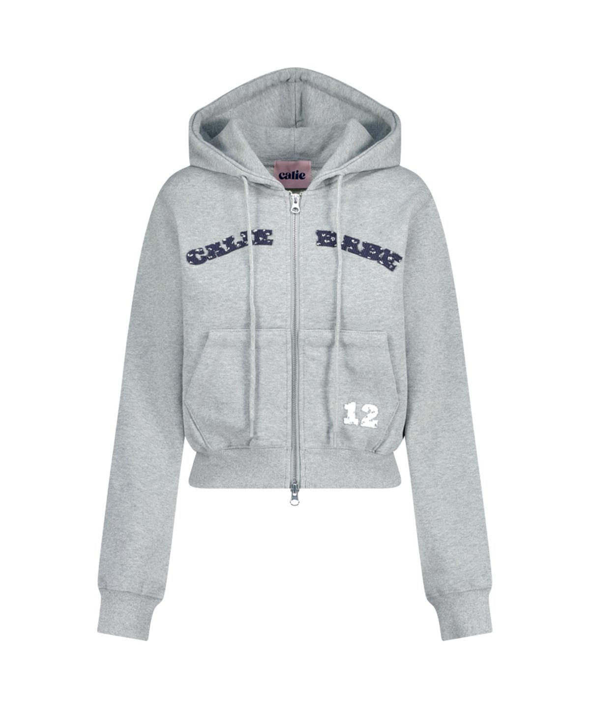 에즈이프 캘리(ASIF CALIE) CALIE BABE SOLID HOOD ZIP UP MELANGEGRAY