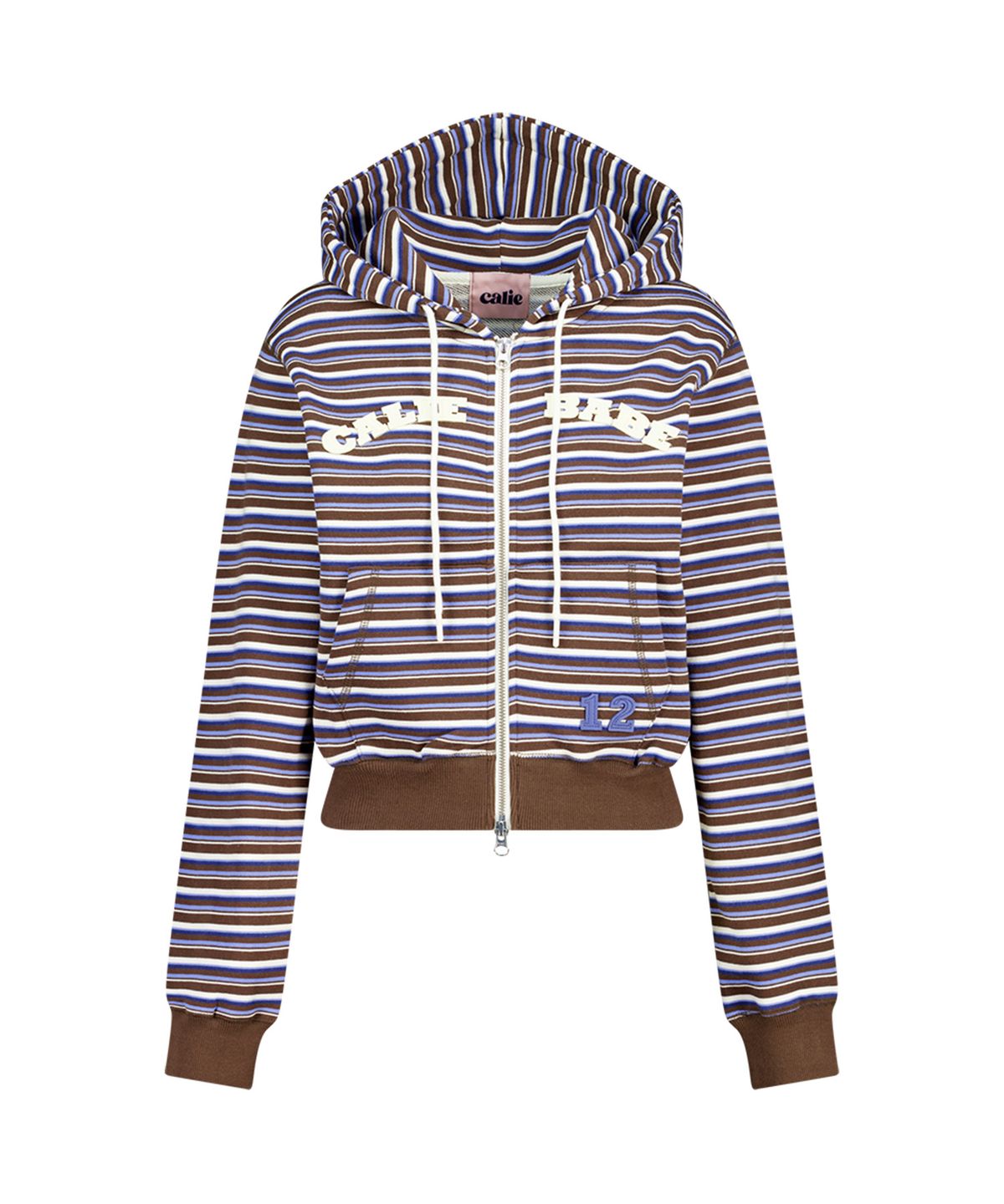 에즈이프 캘리(ASIF CALIE) CALIE BABE STRIPE HOOD ZIP UP BROWN